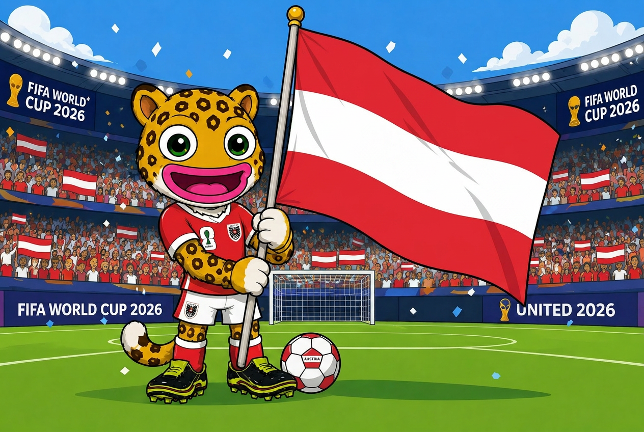 Austria mascot card