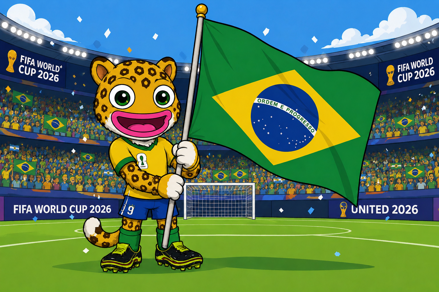 Brazil mascot card
