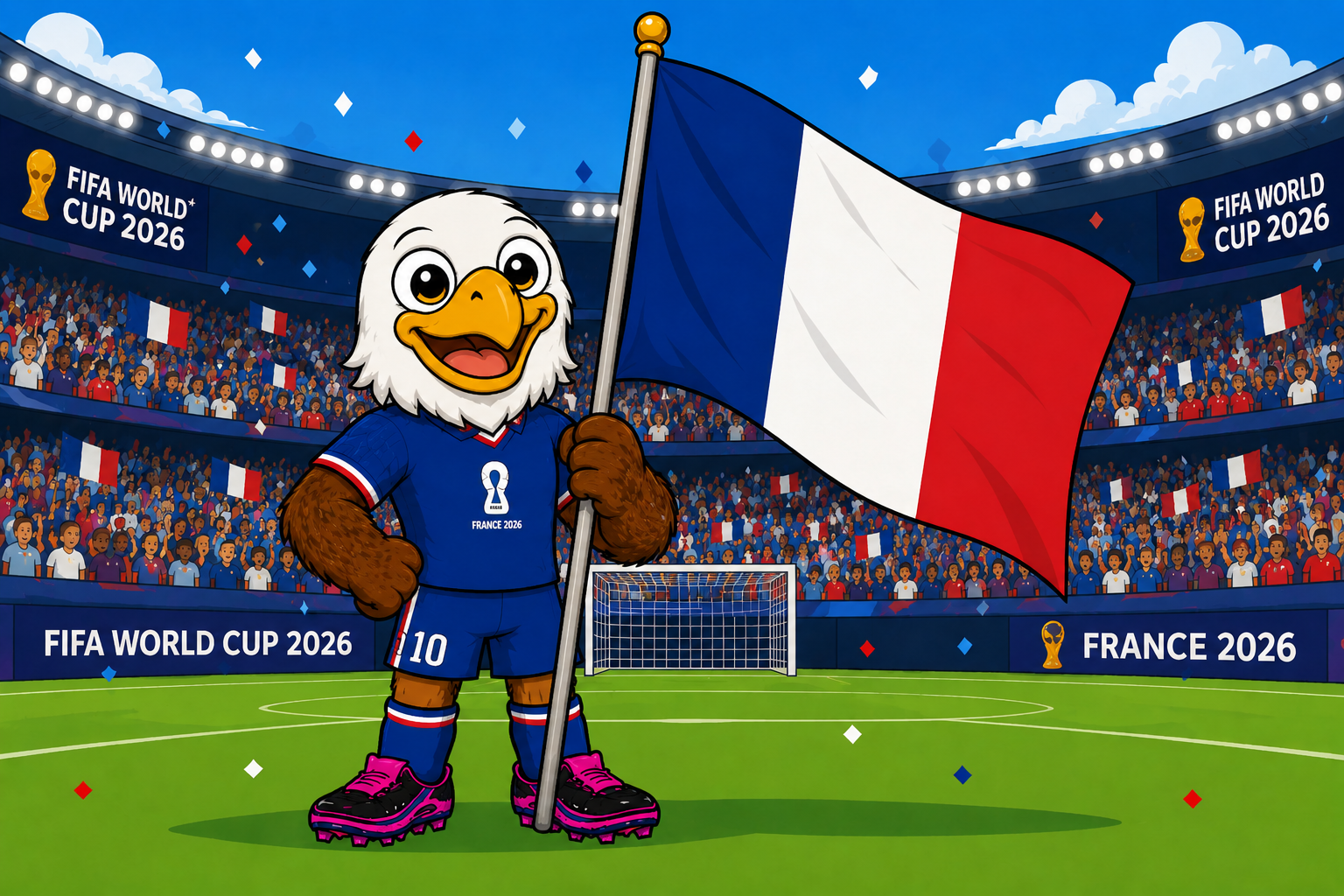France mascot card