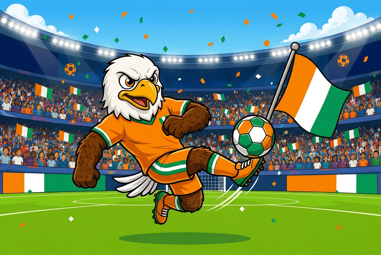 Ivory Coast mascot card