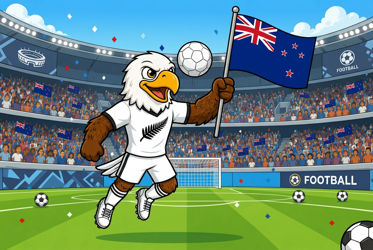New Zealand mascot card