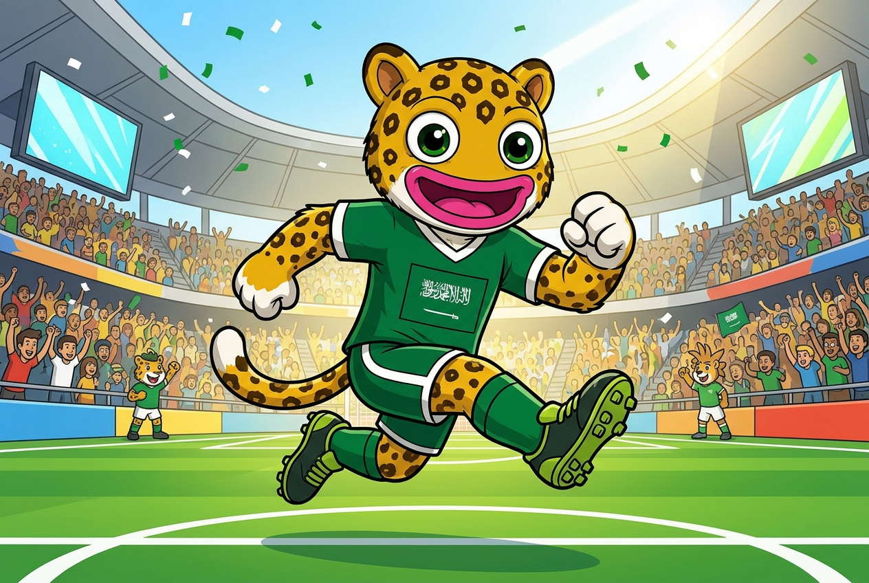 Saudi Arabia mascot card