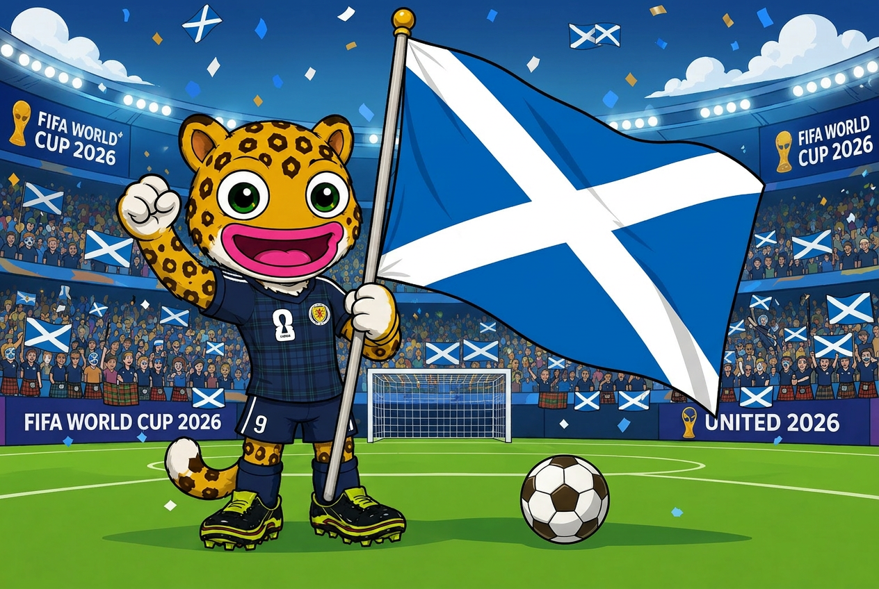 Scotland mascot card