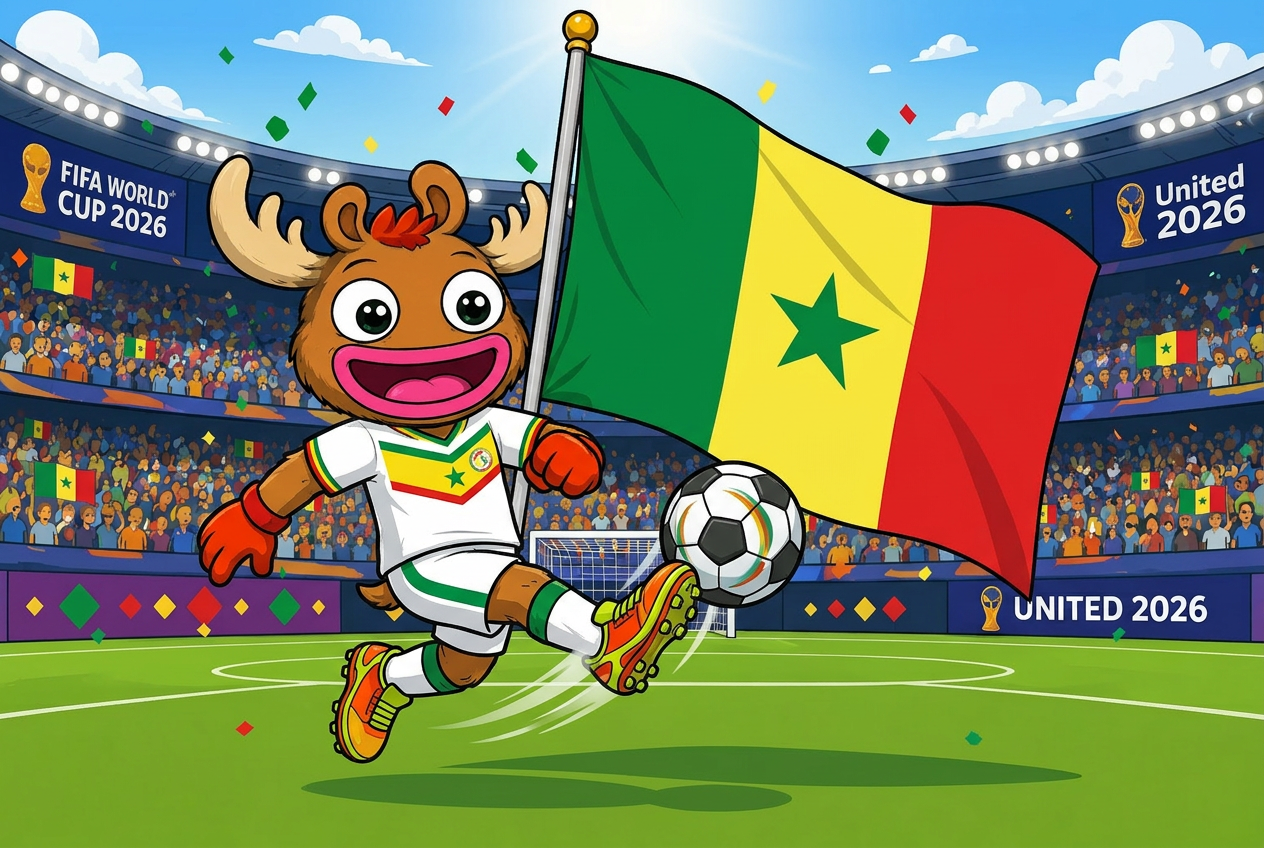 Senegal mascot card