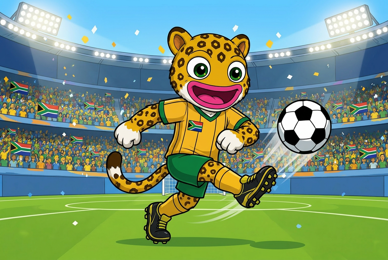South Africa mascot card