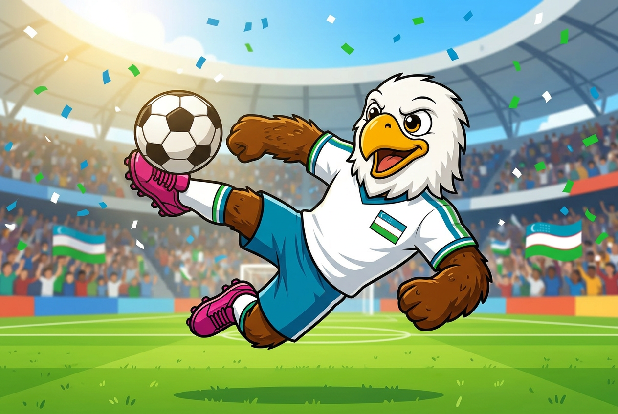 Uzbekistan mascot card